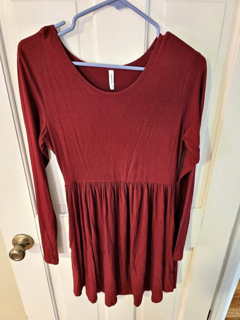Burgundy Long Sleeve Dress